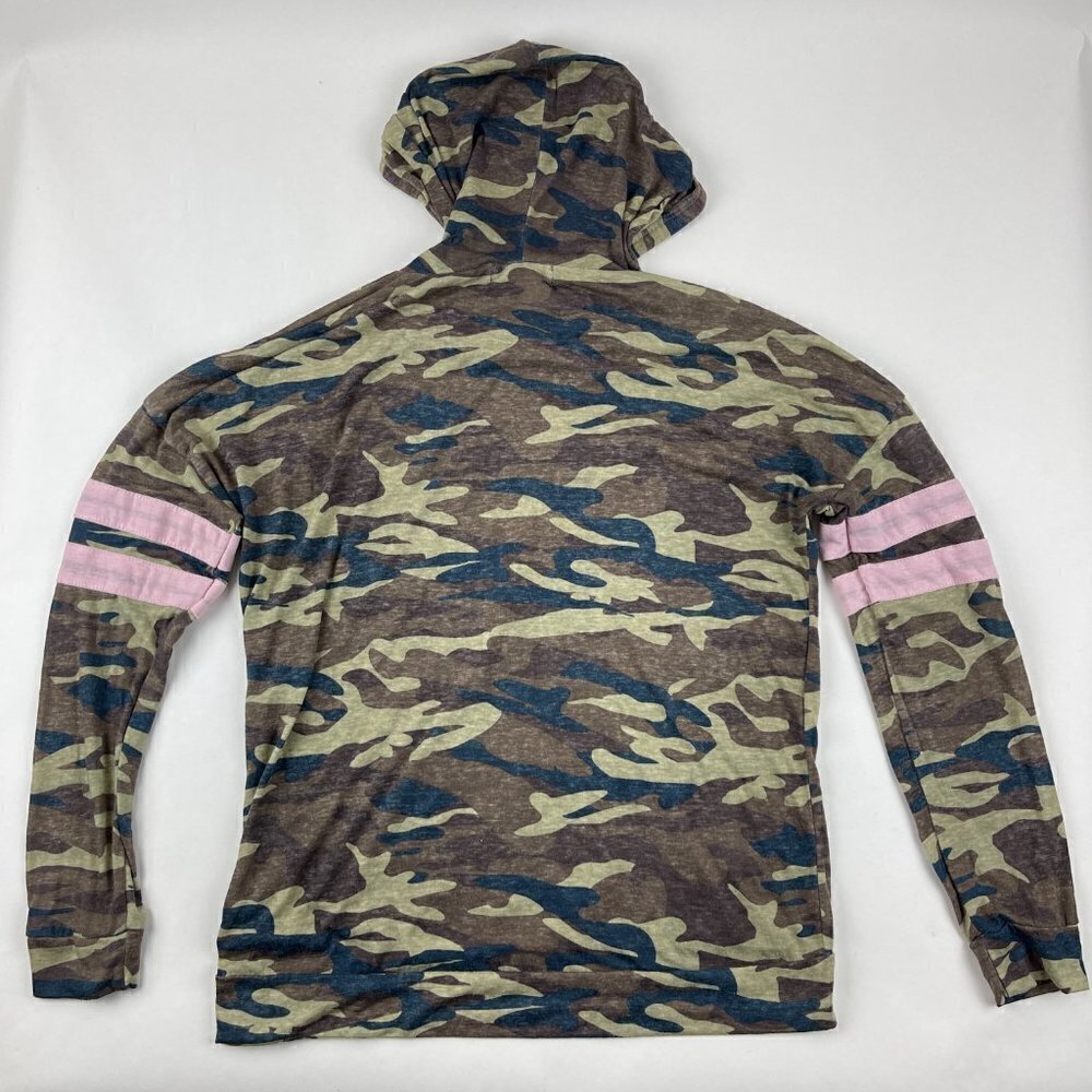 Derek Heart Womens Hoodie Green Camo Medium - Picture 7 of 8